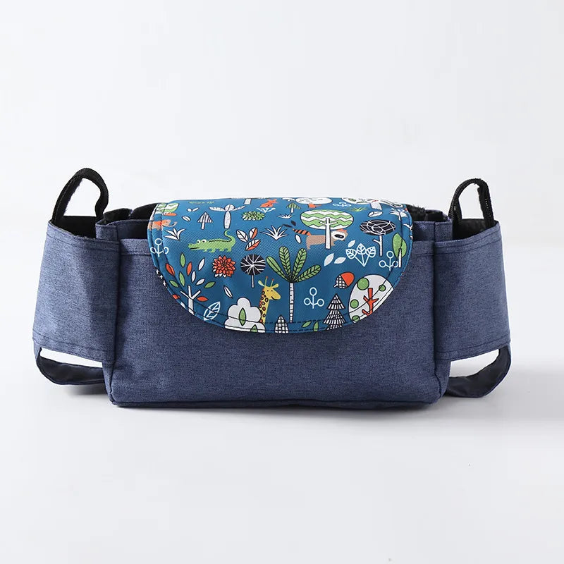 Stroller Bag Buggy Bag Multi-Function Feeder Water Cup Holder Baby Stroller Bag Storage Basket Storage
