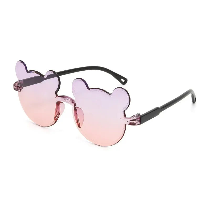 New Bear conjoined frame children's sunglasses gradient cute cartoon glasses color health eye protection sunglasses