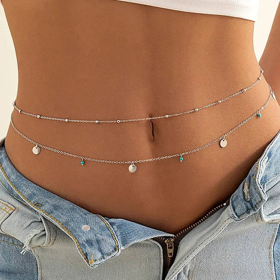 fashion jewelry simple sexy transparent rhinestone waist chain women's sweet cool bikini body chain flash diamond waist chain