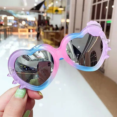 Little Red Book children's sunglasses cute princess gradient cartoon men's and women's sunglasses children's colorful sun protection sun shade trendy glasses