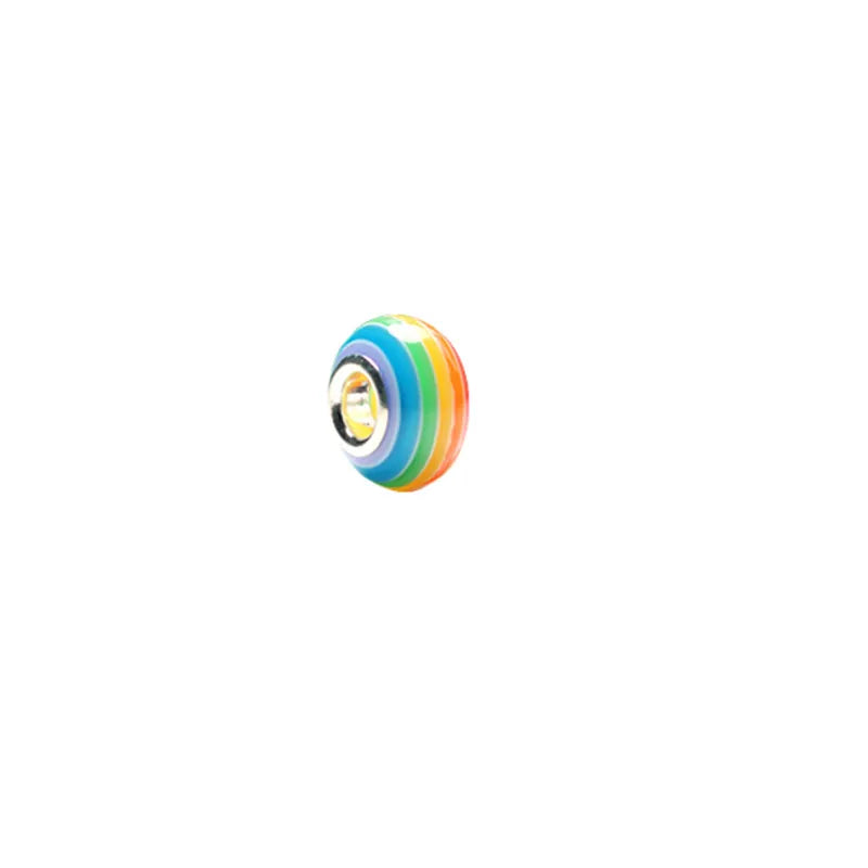 100 PCS/Package 8 * 14mm Resin Round Color Block Beads