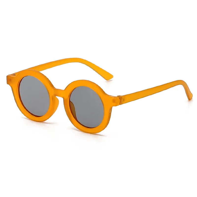 New Retro Round Frame Children's Sunglasses Anti-Blue Ultraviolet Trendy Men's Sunglasses Danish Frosted Multicolor Glasses