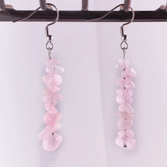1 Pair Simple Style Geometric Patchwork natural stone Drop Earrings
