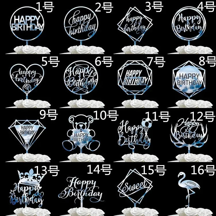 Christmas Casual Letter Heart Shape Arylic Birthday Cake Decorating Supplies Cake Decorating Supplies