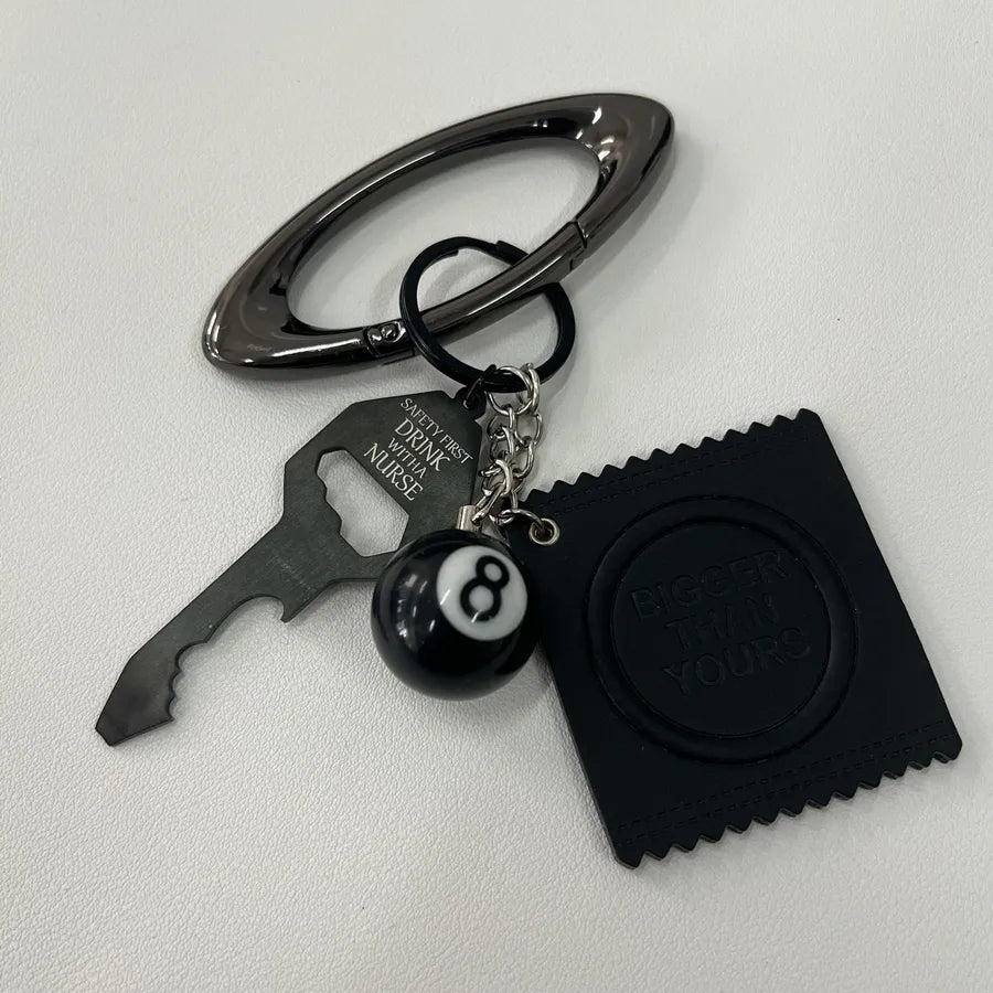 Oval Keychain High-value Accessories Mountaineering Buckle Design Fashion Accessories cleanfit Niche Waist Hanging Ornaments