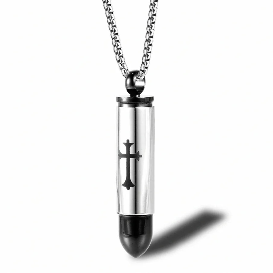 Hip-Hop Retro Cross Bullet 304 Stainless Steel Plating 18K Gold Plated Men'S