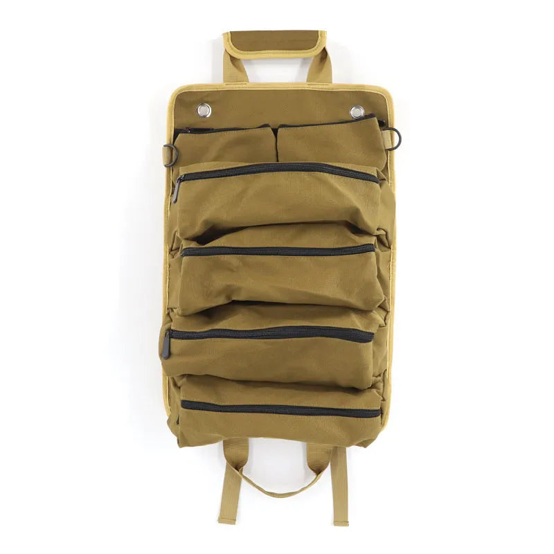 Multi-function roll-type electrician bag garden electrician portable tool bag car hanging hardware storage bag