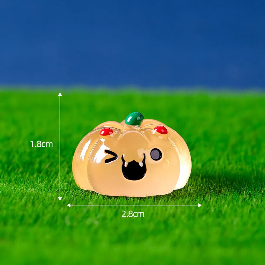 Glowing Resin Pumpkin Devil Halloween Decorations Micro Landscape Creative Cute Ghost Accessories Night Light Scenic Spot