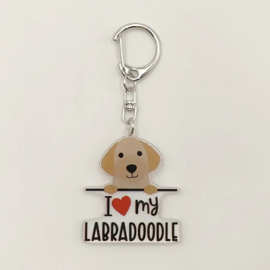 Ethnic Style Simple Style Letter Dog Arylic Unisex Keychain