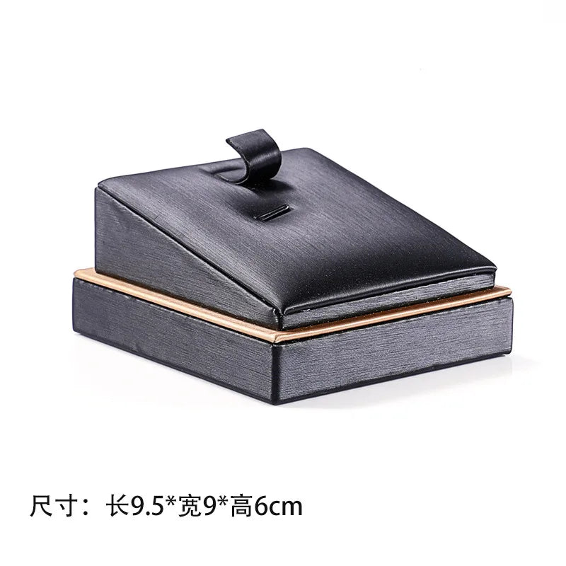 Jewelry Display Stand Ring Earring Bracelet Organizer Counter Decoration Rectangular Wooden Tray Luxury Feel Combination Craft