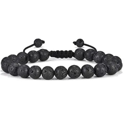 Retro Classic Style Geometric natural stone Volcanic rock Tiger Eye Bracelets In Bulk