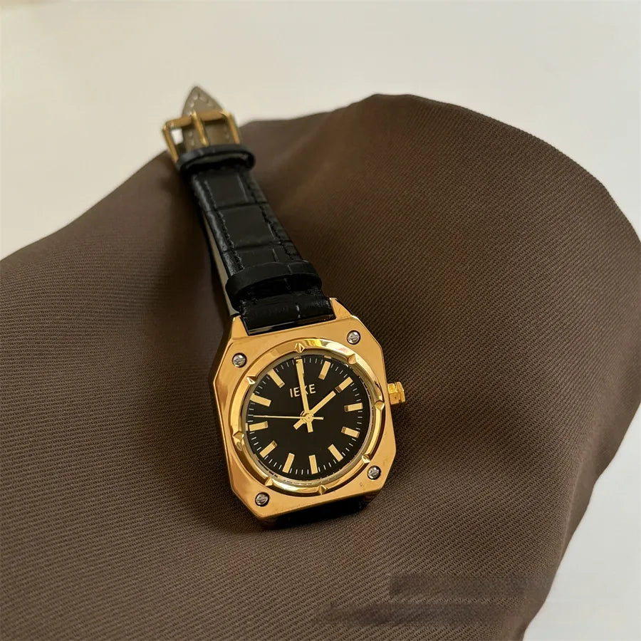Casual Simple Style Commute Square Buckle Quartz Watch