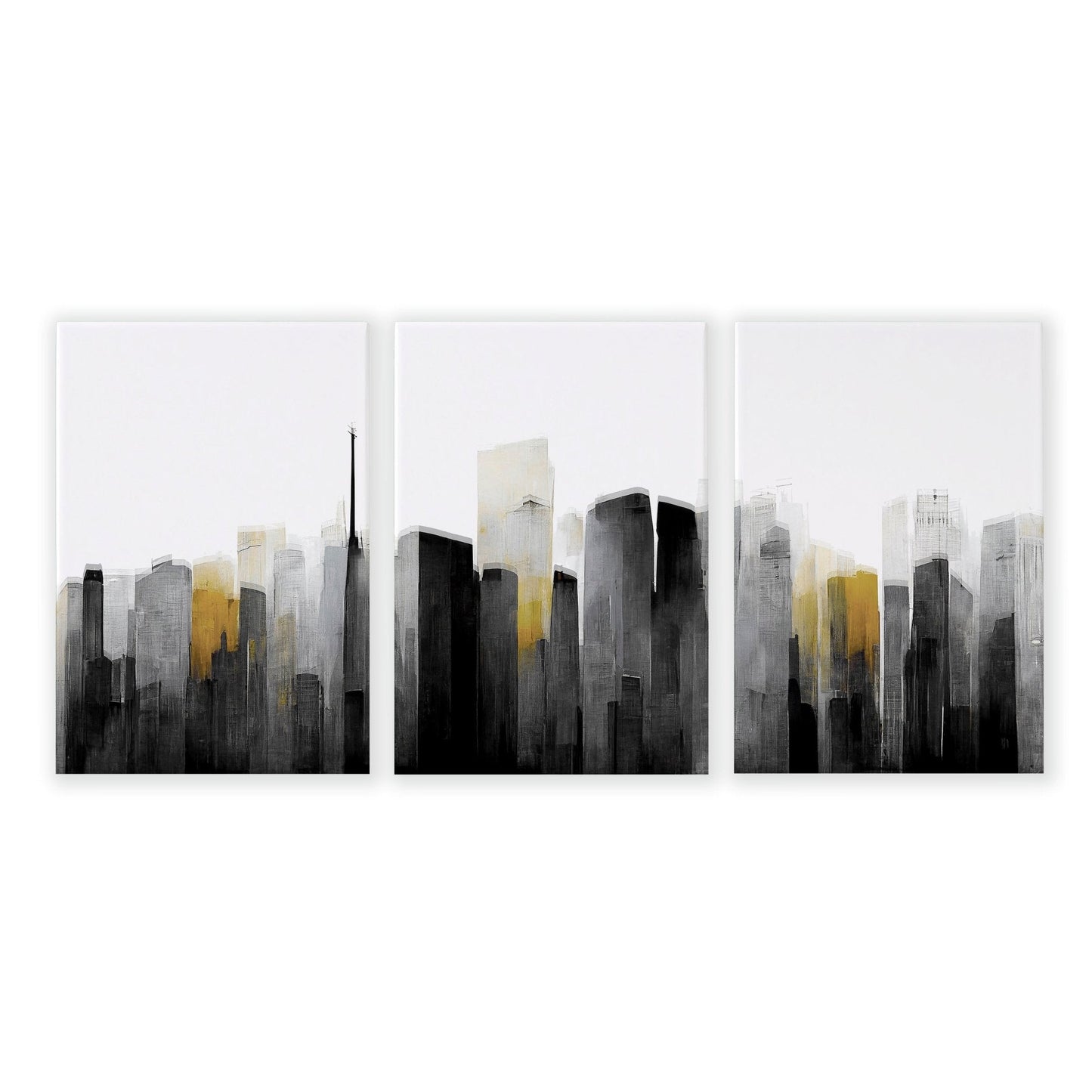 Pictures Framed For Wall | Set of 3 Urban Skyscrapers Wall art Prints