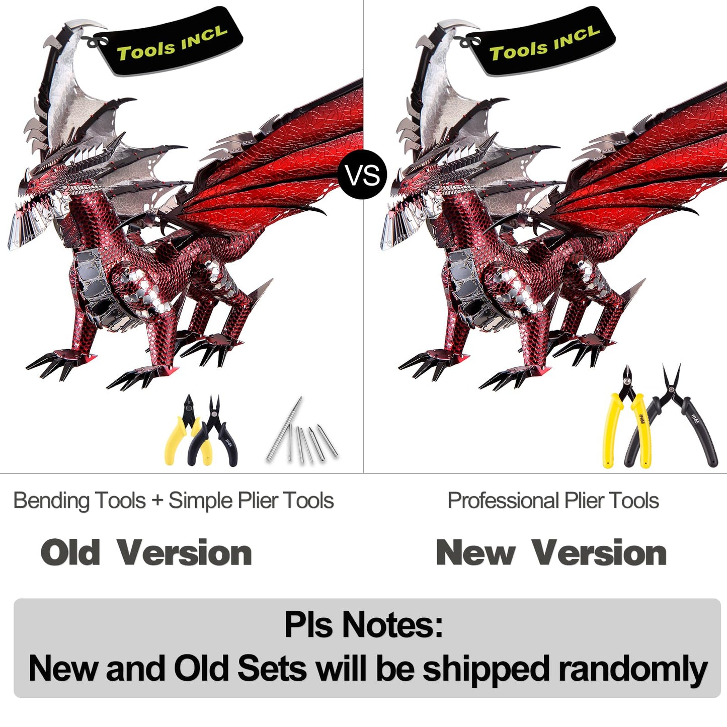Piececool Black Dragon King 3D Metal Model Kit with DIY Tools | Challenging Family Time Project