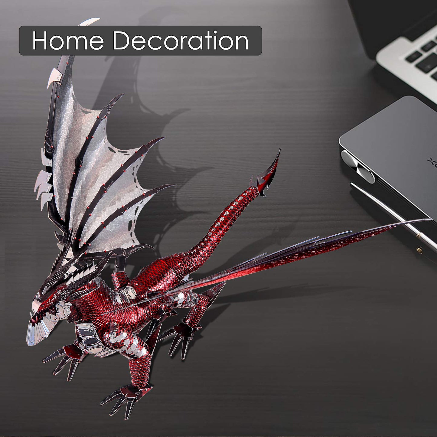 Piececool Black Dragon King 3D Metal Model Kit with DIY Tools | Challenging Family Time Project