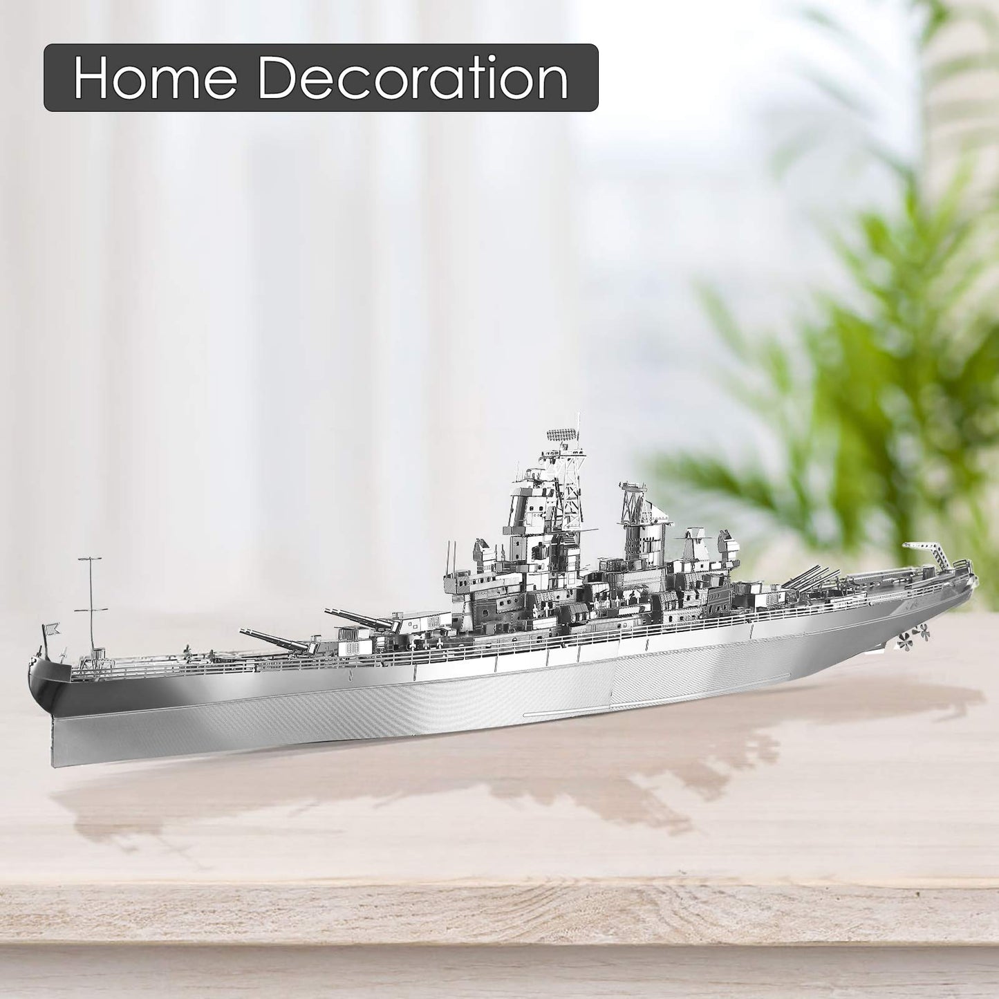 Piececool USS Missouri Battleship 3D Metal Puzzle – DIY Model Kit for Adults