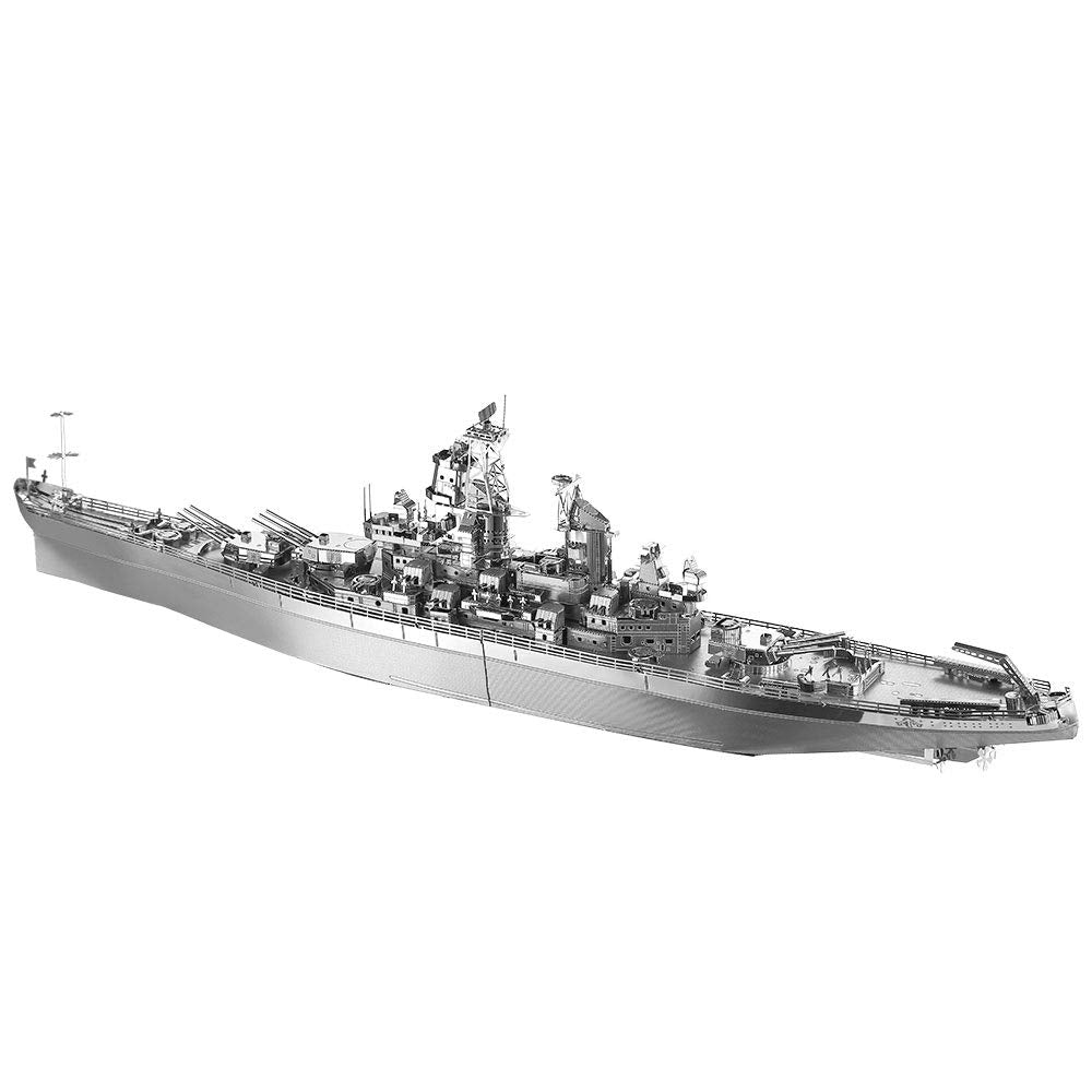 Piececool USS Missouri Battleship 3D Metal Puzzle – DIY Model Kit for Adults