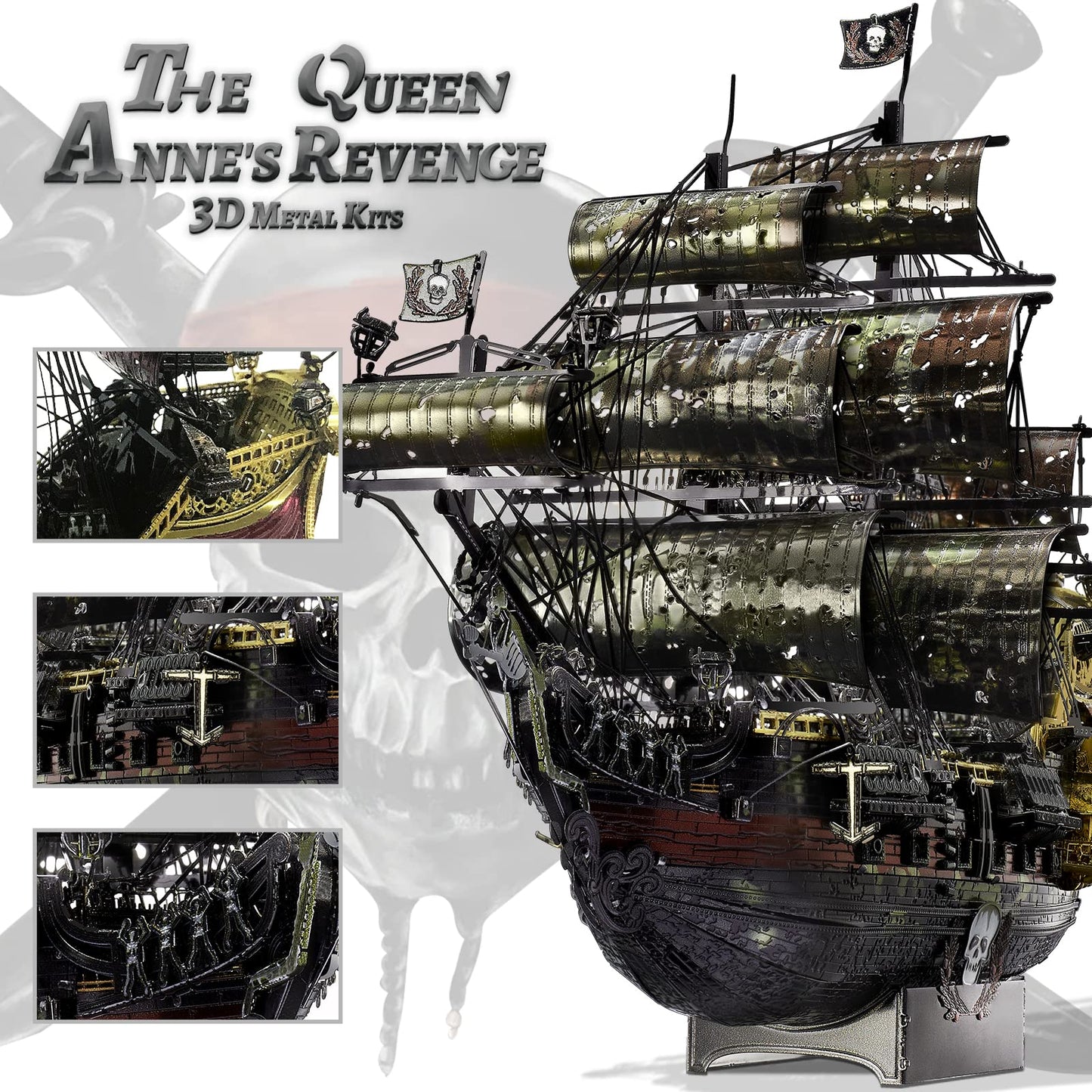 Piececool Queen Anne's Revenge 3D Metal Puzzle Kit for Adults