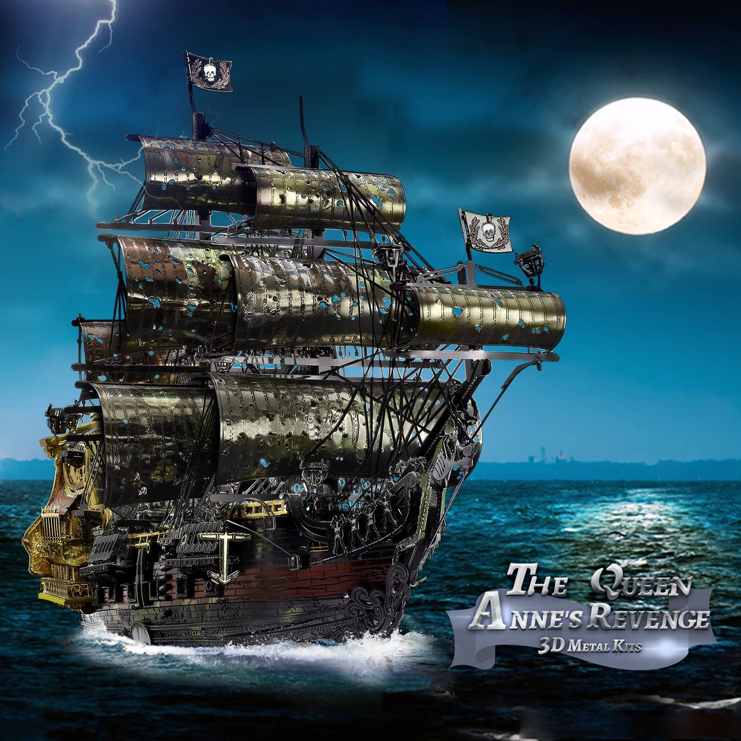 Piececool Queen Anne's Revenge 3D Metal Puzzle Kit for Adults