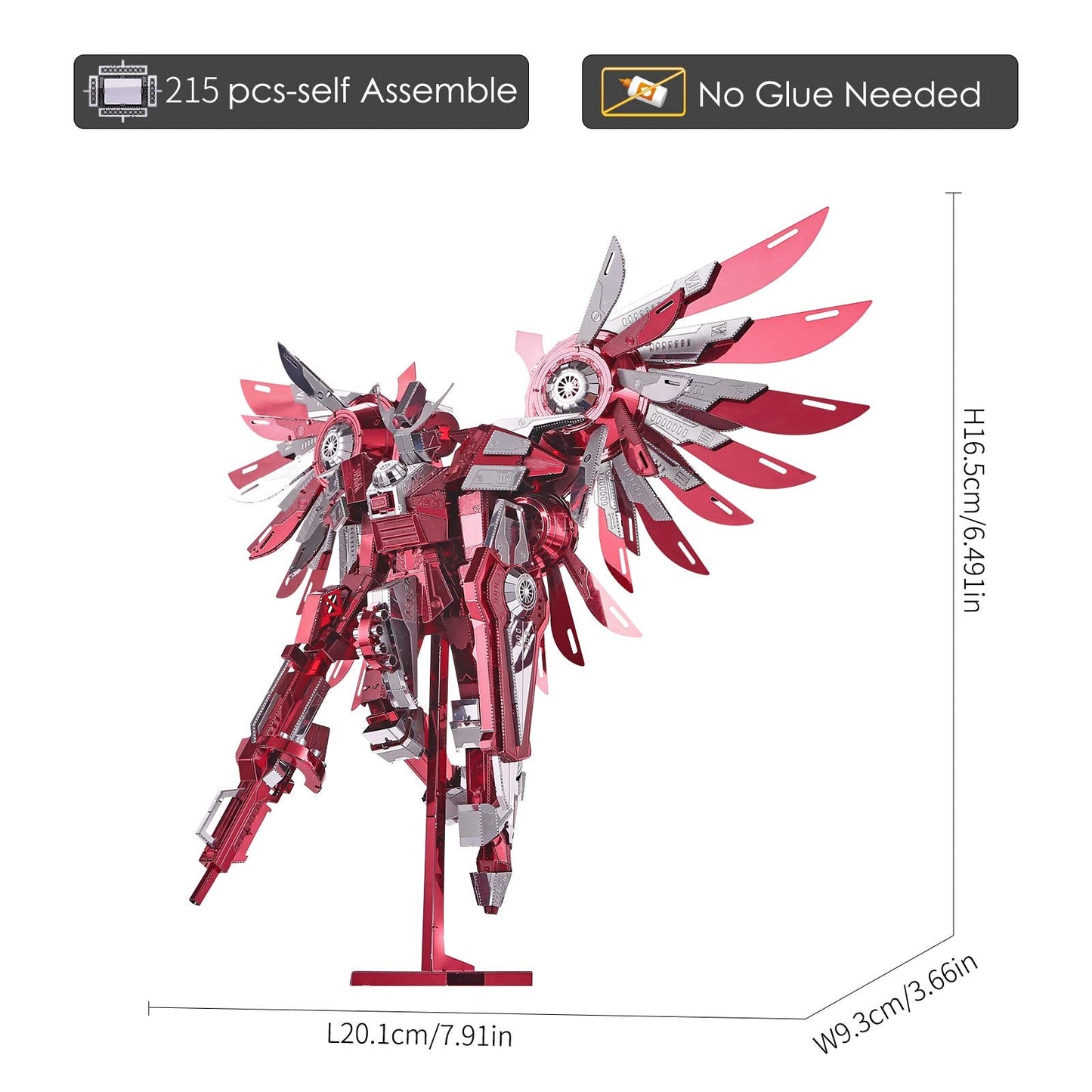 Piececool 3D Metal Puzzles – Thundering Wings Mecha Model Kit for Adults