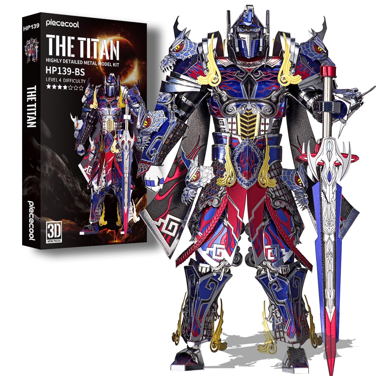 Piececool Titan 3D Metal Puzzle – Mecha Figure Model Kit (157 Pcs)