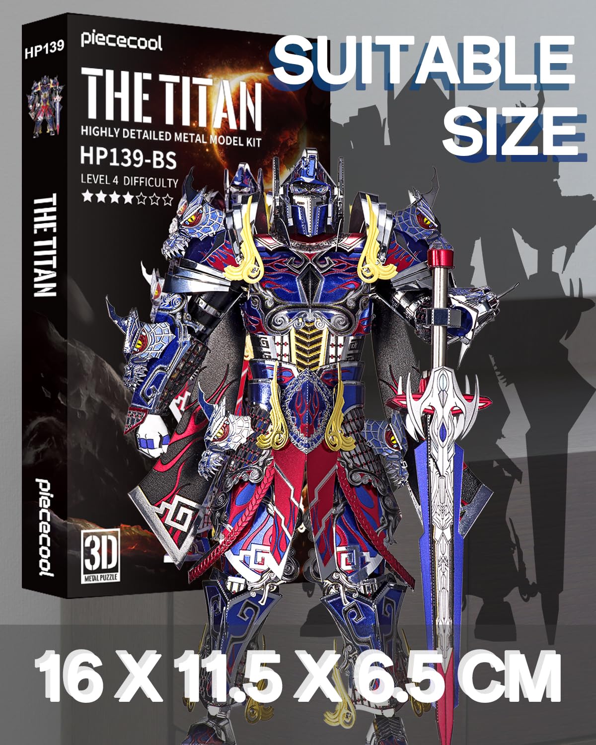 Piececool Titan 3D Metal Puzzle – Mecha Figure Model Kit (157 Pcs)