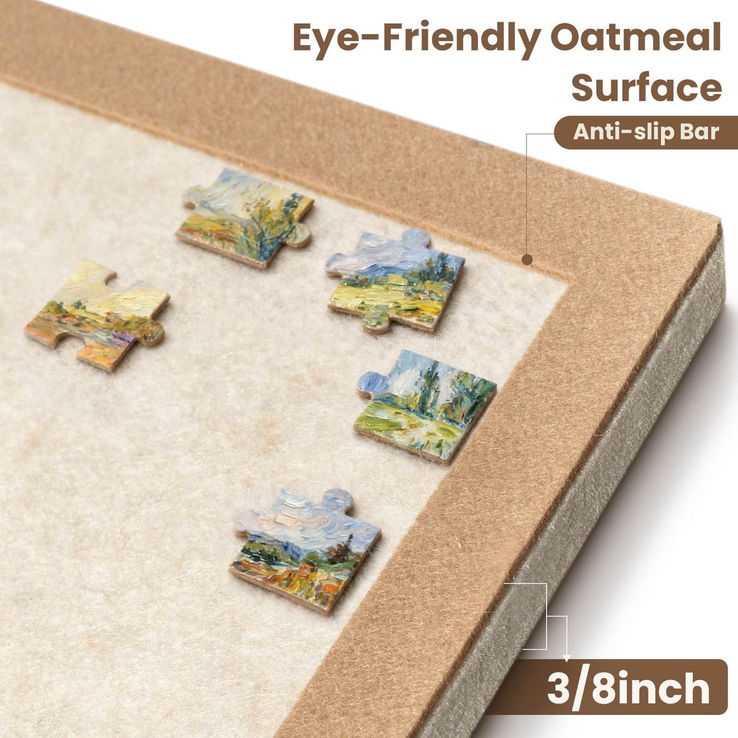 Piecevana Jigsaw Puzzle Board for 1000 Pieces – Foldable Felt Display, 31.5 x 24 inches