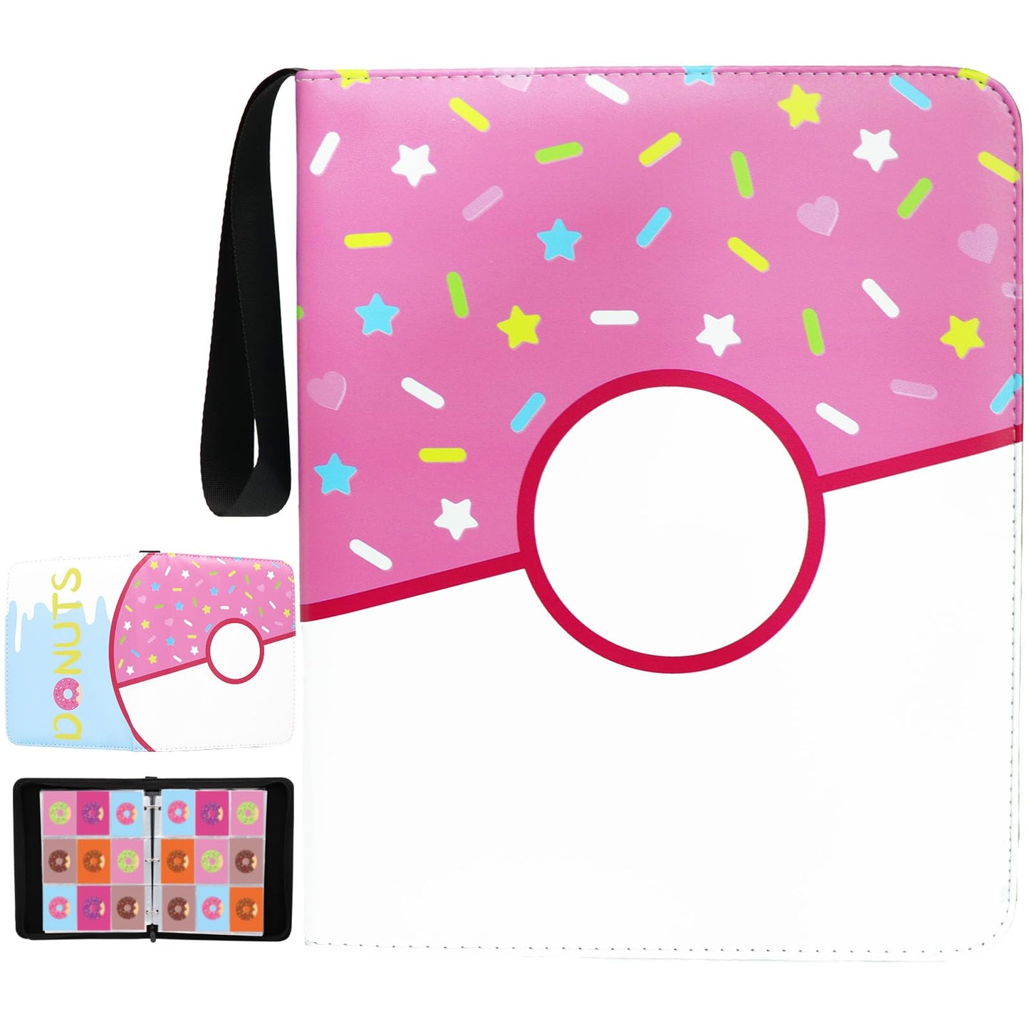 Piefectpie 9-Pocket Card Binder – 900-Pocket Donut Pink