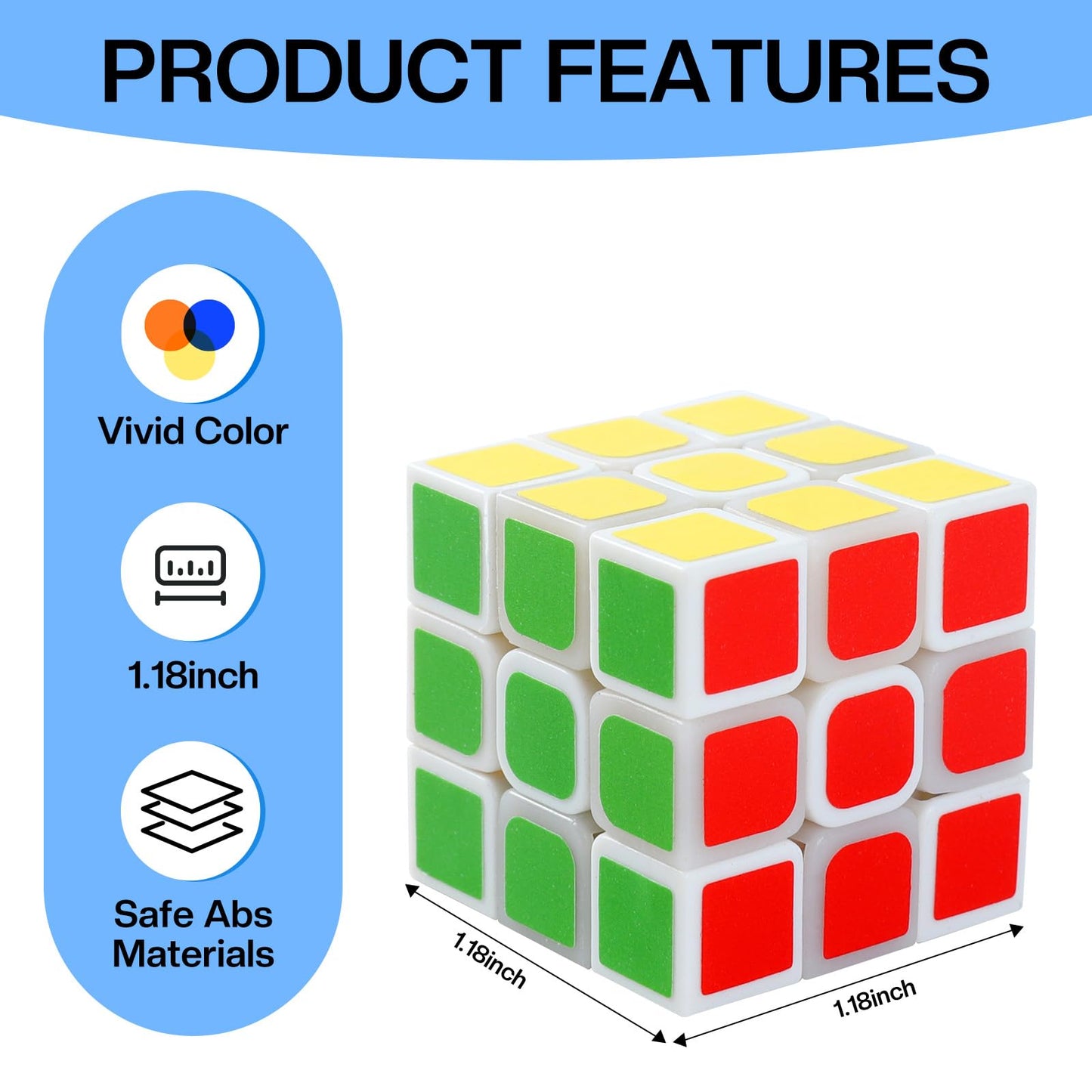 Piegricdiat Mini Cube 12 Pack — Puzzle Party Favors, Classroom Prizes & Fun Stress-Relief Toys