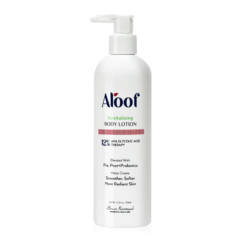 ALOOF Revitalizing Body Lotion – 12% Glycolic AHA | Pierre Freeman's Probiotic Skin Care