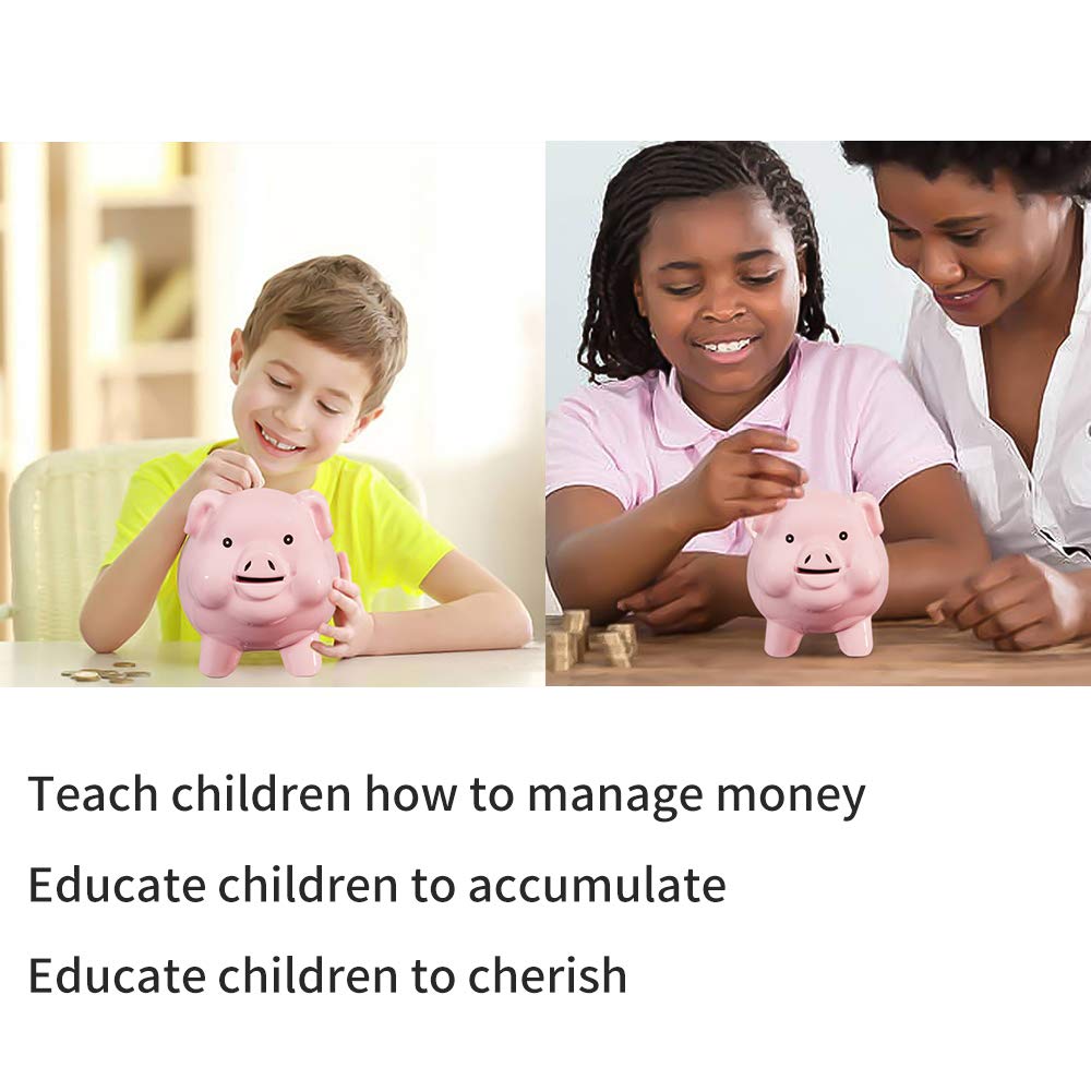 PIG WORLD Ceramic Piggy Bank – Break-to-Open Money Box for Adults, Modern Home Décor