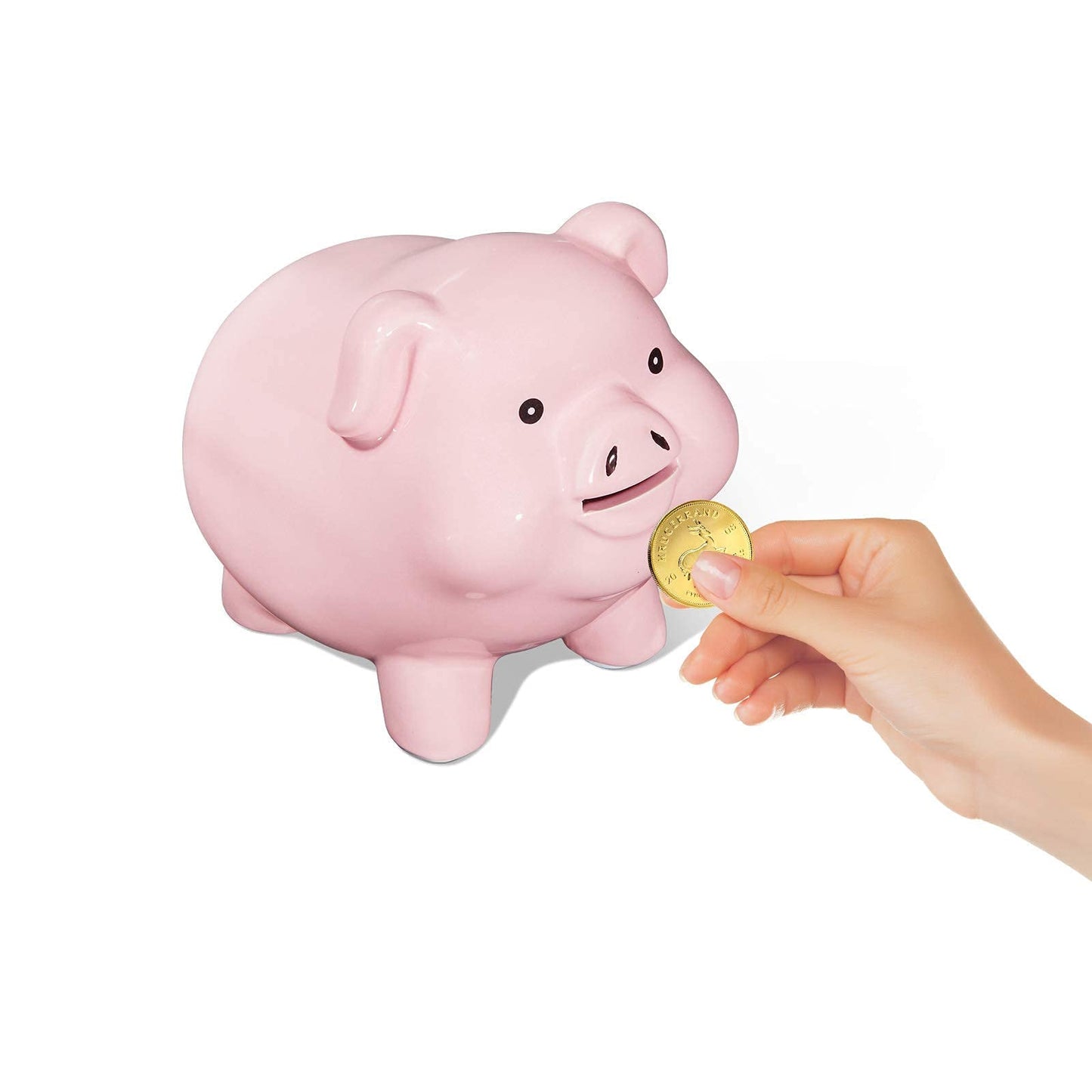 PIG WORLD Ceramic Piggy Bank – Break-to-Open Money Box for Adults, Modern Home Décor