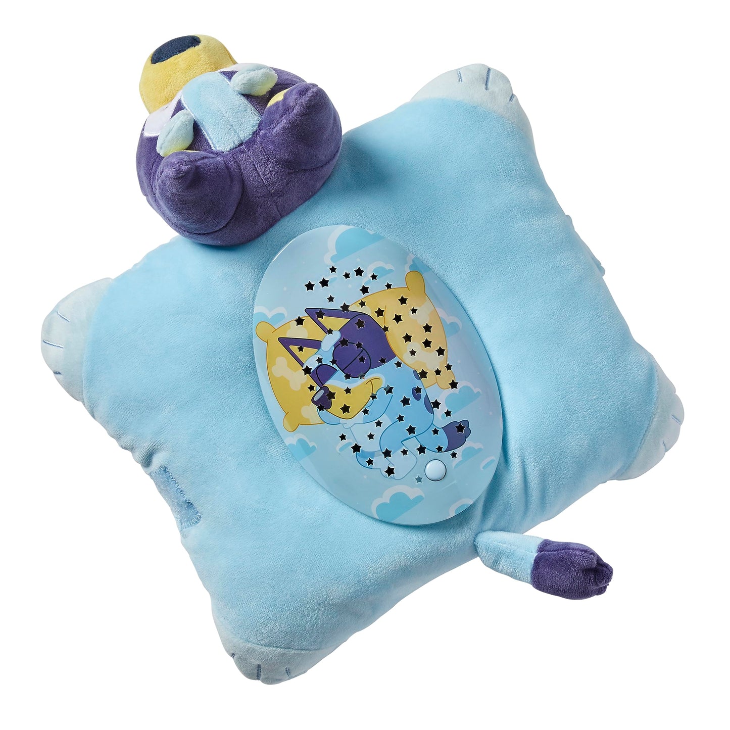 Pillow Pets Bluey Sleeptime Lite – 16-inch Plush Night Light & Star Projector
