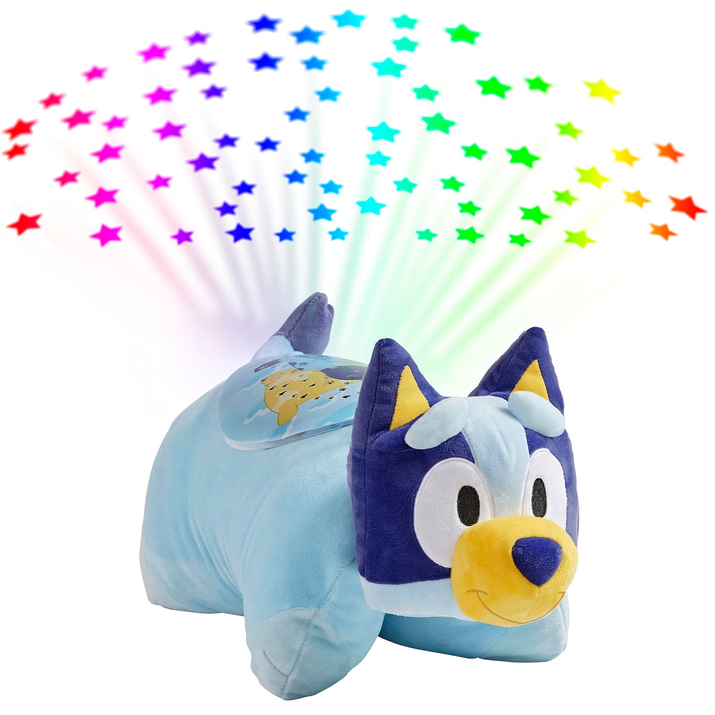 Pillow Pets Bluey Sleeptime Lite – 16-inch Plush Night Light & Star Projector
