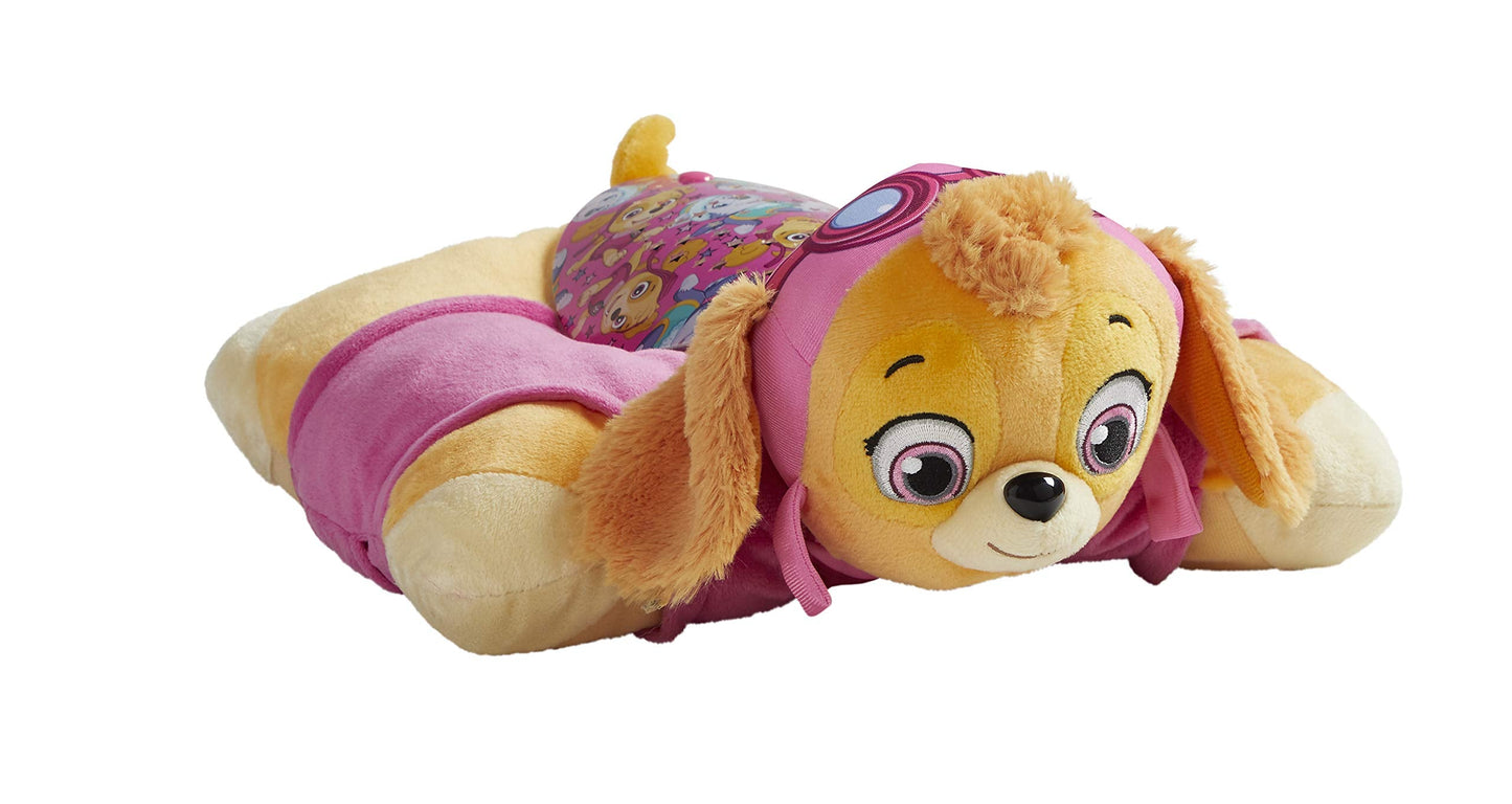 Pillow Pets Paw Patrol Skye Sleeptime Lite 11\" Nightlight - Rainbow Star Projection
