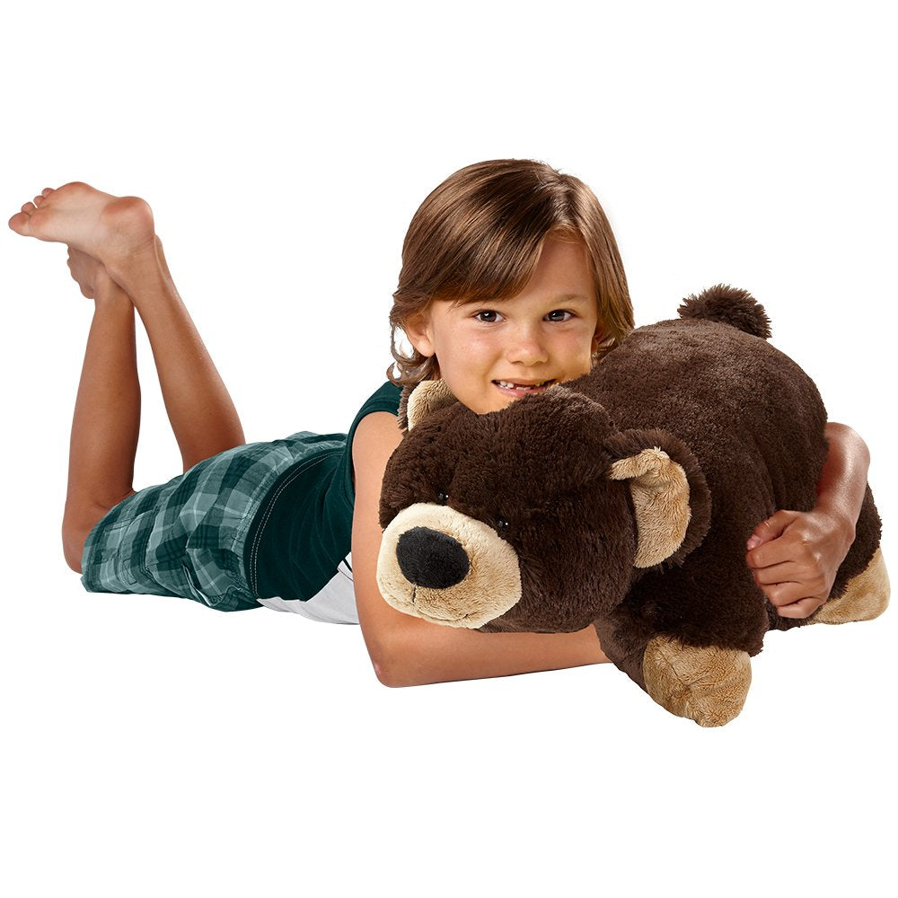 Pillow Pets Originals Mr. Bear 18-Inch Plush Pillow | Soft Chenille Toy and Pillow