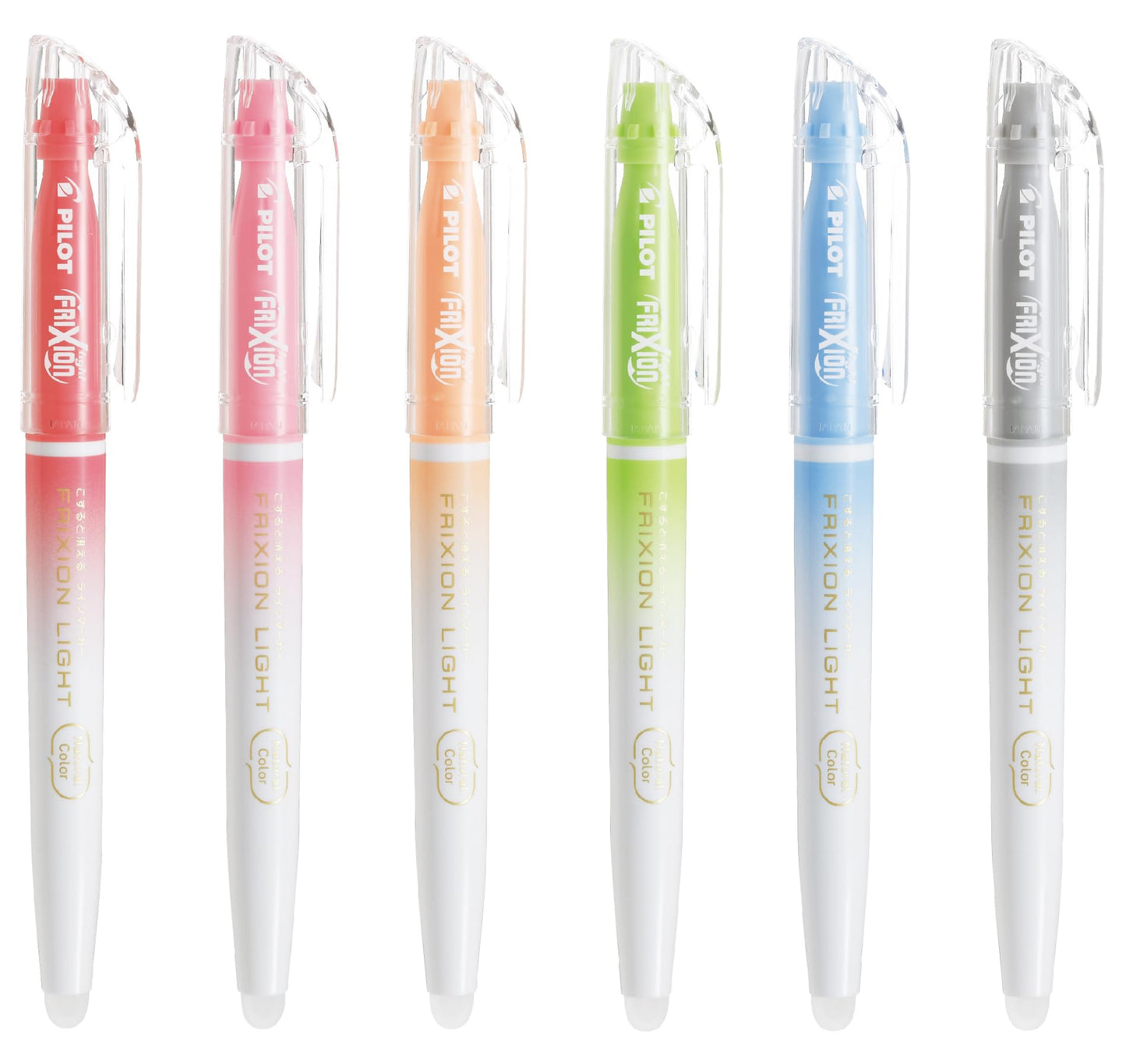 PILOT Frixion Light Natural Colors 6-Color Erasable Marker Set