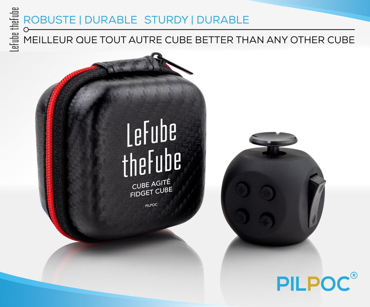 PILPOC TheFube Fidget Cube – 6-Sided Infinity Cube for Focus, Mindfulness & Quiet Stress Relief (Midnight)