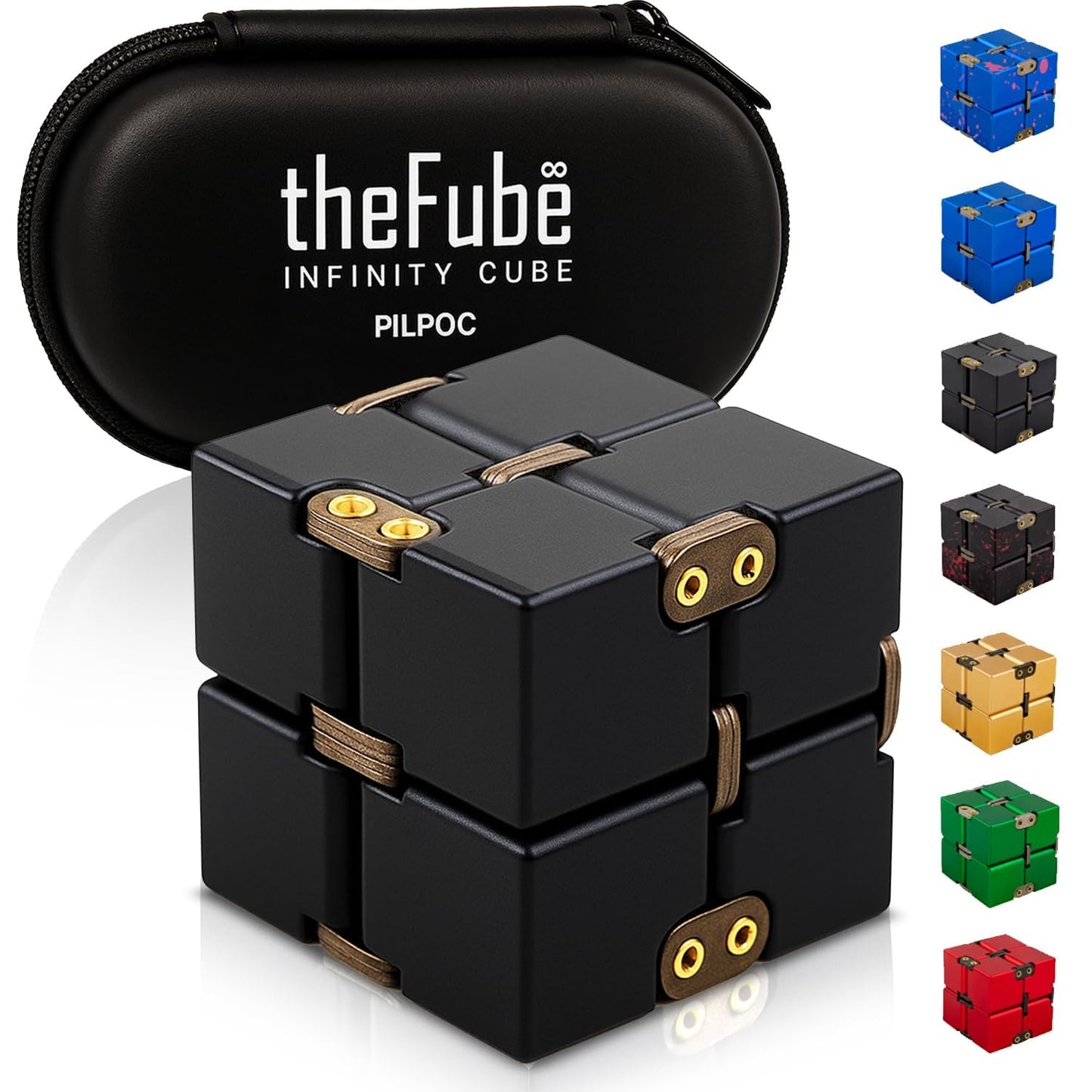 PILPOC theFube Infinity Cube – Aluminum Fidget Toy with Case