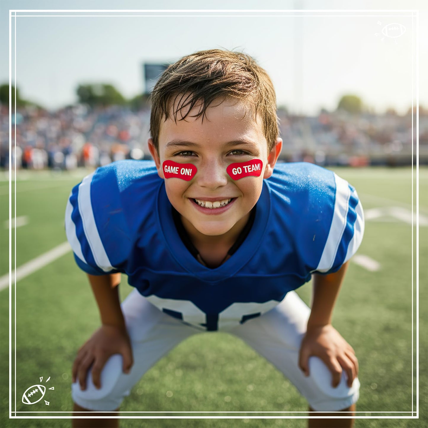 Pimoys 180 Pairs Red Eye Black Stickers for Kids – Sports Eye Black Strips for Football, Baseball & More