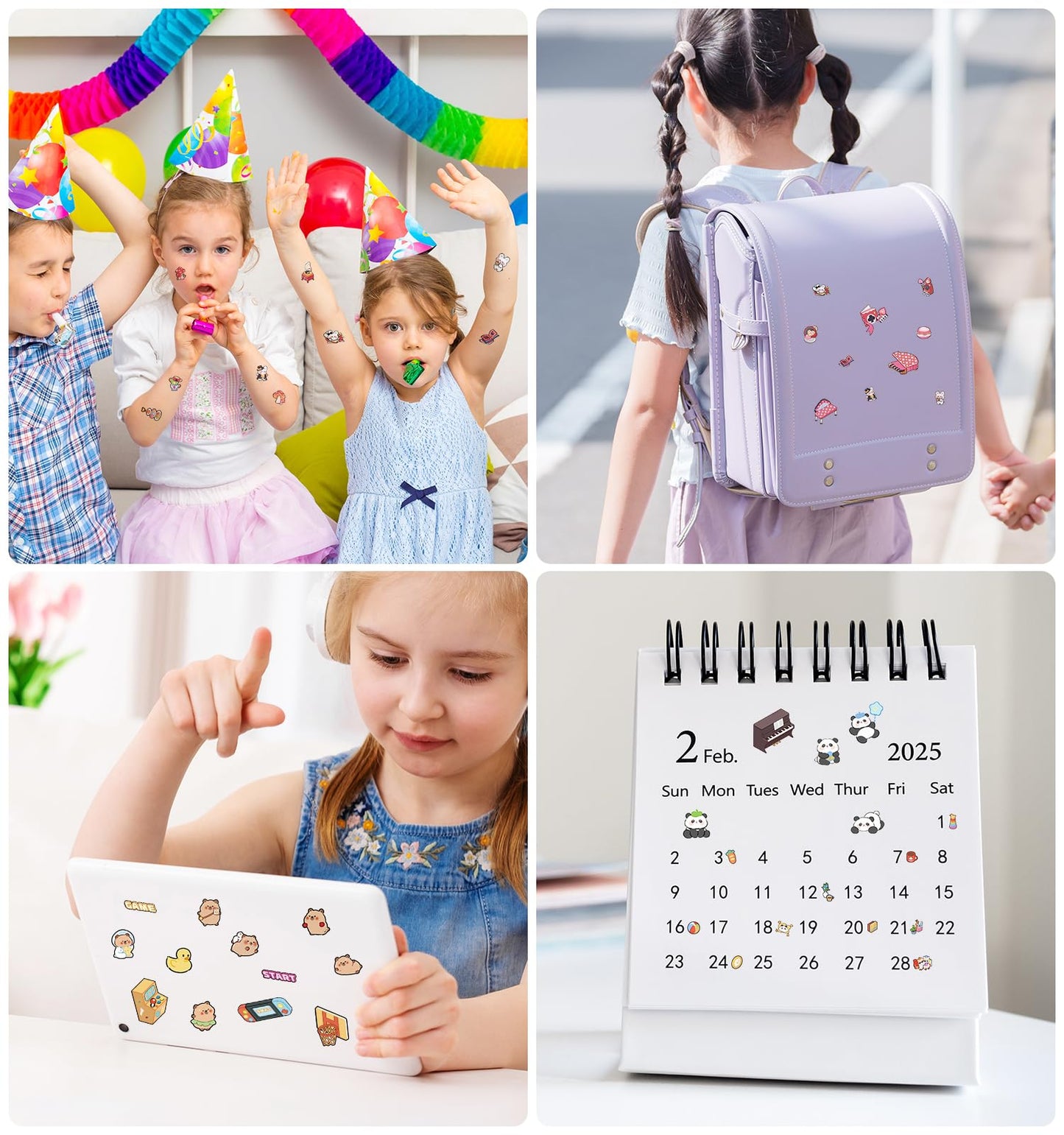 Pindda DIY 3D Sticker Scenes – 4 Sets of Reusable Mini House & Cute Scenes