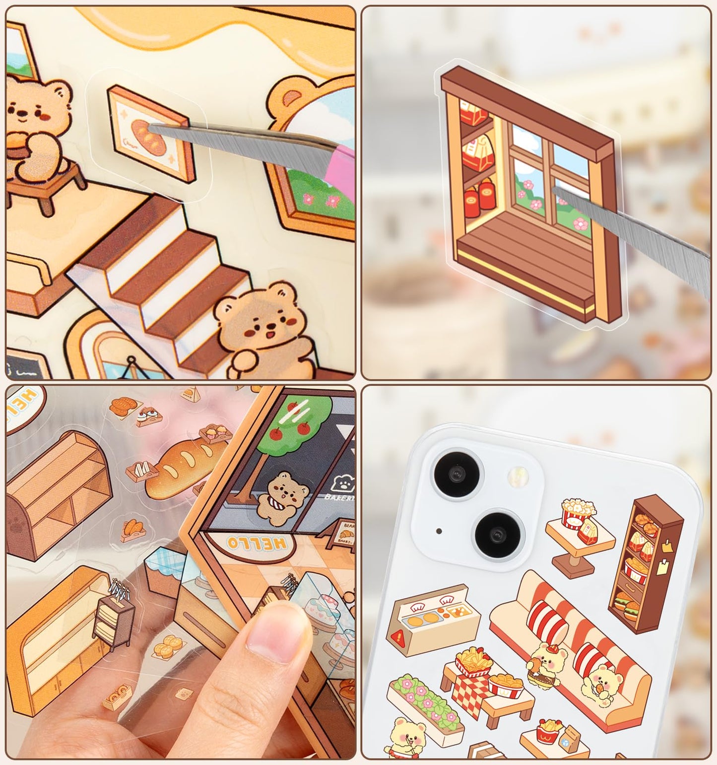 Pindda 32 Sets Pocket DIY 3D Sticker Scenes – Mini Worlds & Creative Focus