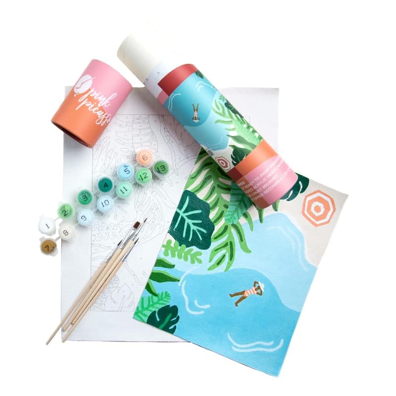 Pink Picasso Tropic Like It's Hot Paint by Numbers Kit for Kids (8-12) – Mid-Century Modern Art, As Seen on Shark Tank