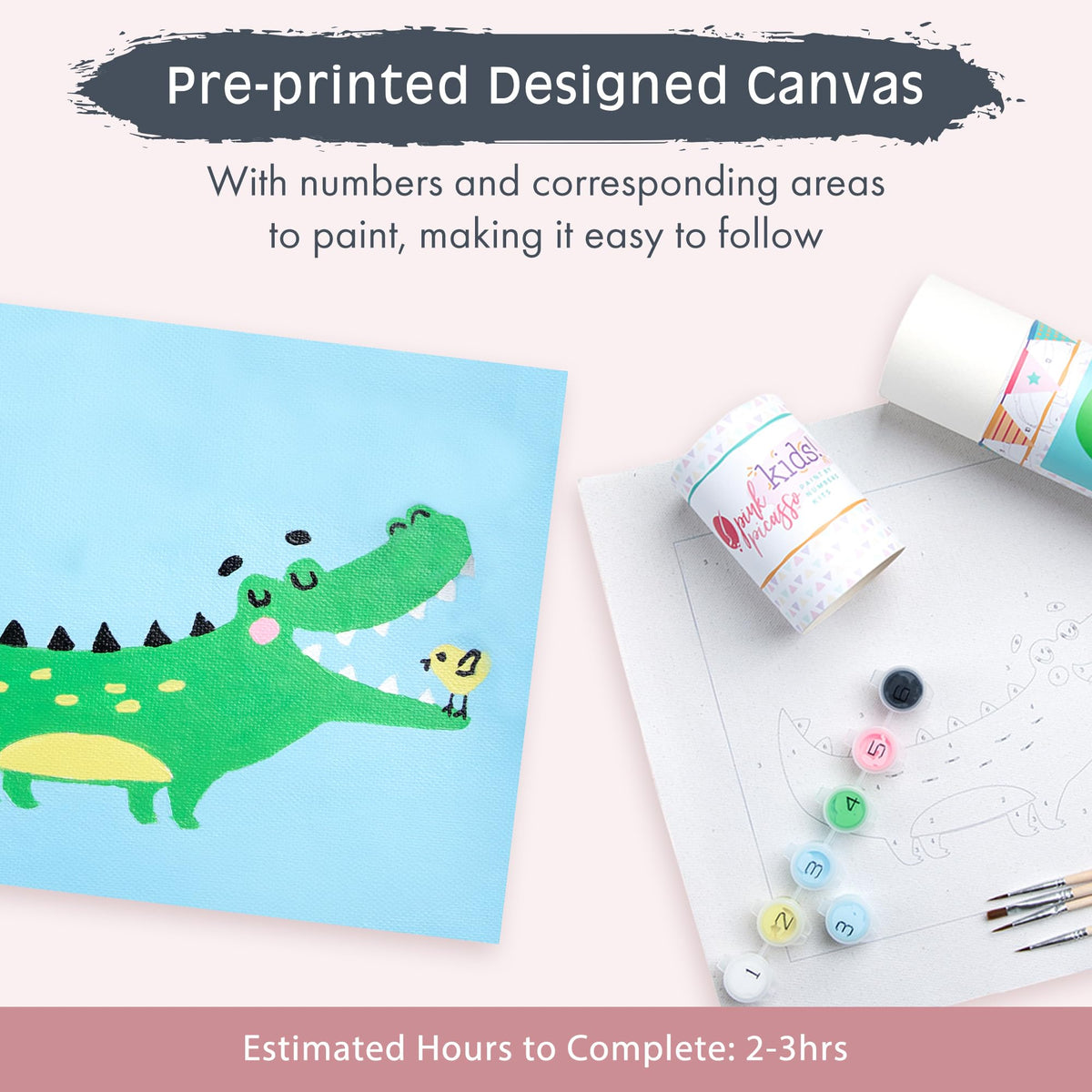 Pink Picasso Paint by Number Kits for Kids 5-12 | Beginner 8x10 Art Set | Shark Tank & Oprah Favorite Thing