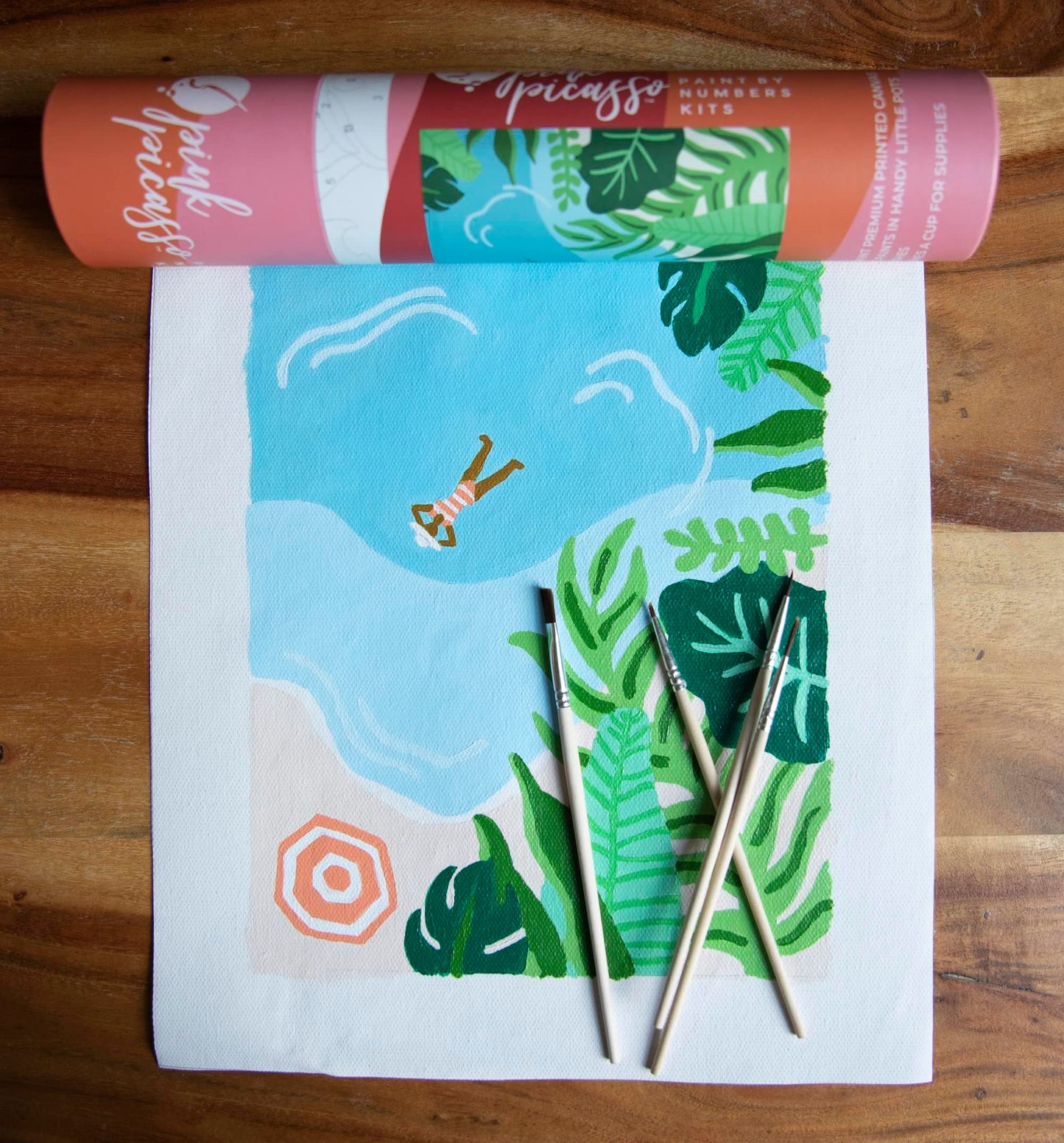 Pink Picasso Tropic Like It's Hot Paint by Numbers Kit for Kids (8-12) – Mid-Century Modern Art, As Seen on Shark Tank