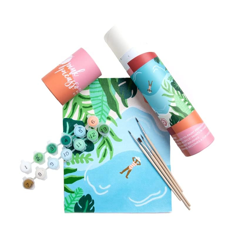 Pink Picasso Tropic Like It's Hot Paint by Numbers Kit for Kids (8-12) – Mid-Century Modern Art, As Seen on Shark Tank