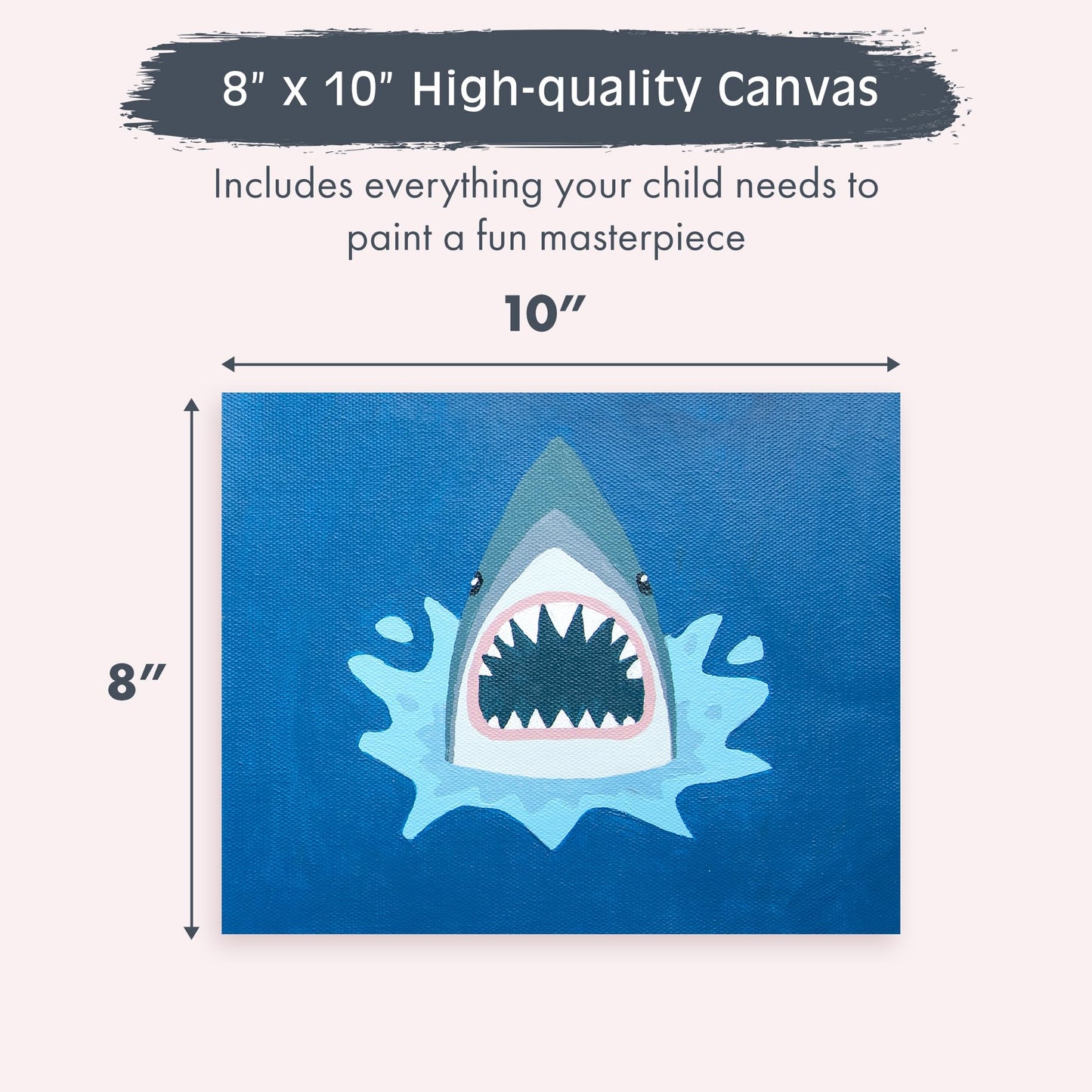 Pink Picasso Kids Paint by Number Kit for Ages 5-12 | DIY 8x10 Color by Numbers Canvas