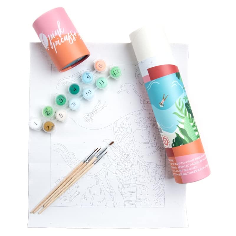 Pink Picasso Tropic Like It's Hot Paint by Numbers Kit for Kids (8-12) – Mid-Century Modern Art, As Seen on Shark Tank