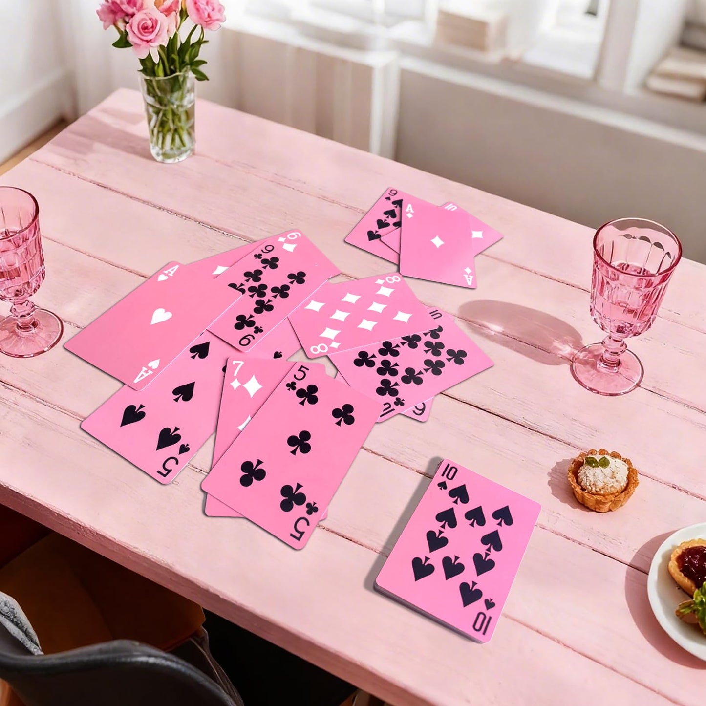 2 Decks Pink Playing Cards – Easy to Shuffle, Great Gift for Parties & Festivals