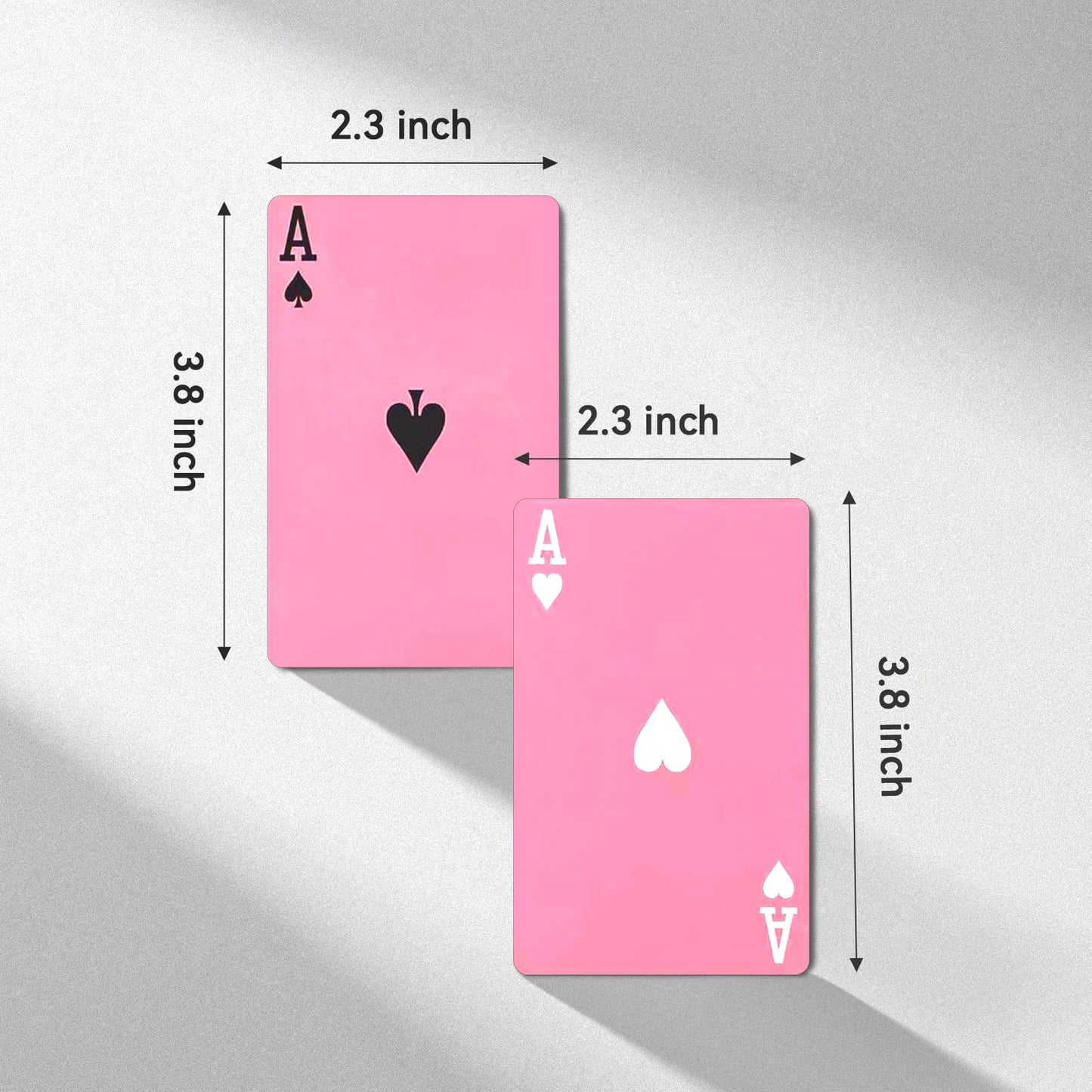 2 Decks Pink Playing Cards – Easy to Shuffle, Great Gift for Parties & Festivals